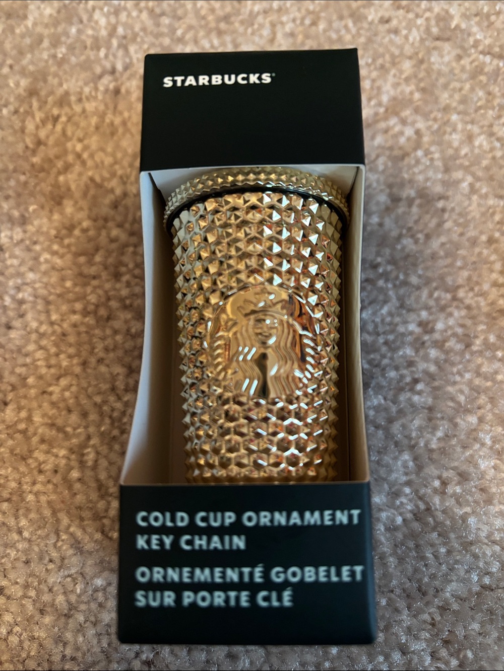 Starbucks Cold Cup Ornament Key Chain Trio - Green, Gold, Pink - Picture 3 of 4